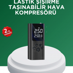 Mey İthalat® Dijital Lastik Pompası Çok Amaçlı Taşınabilir Kompresör
