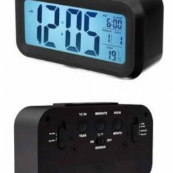 Mey İthalat® Dijital Masa Saati Takvim Çalar Saat Alarmlı Işıklı Led Ekran Pilli