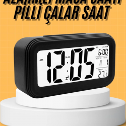 Mey İthalat® Dijital Masa Saati Takvim Çalar Saat Alarmlı Işıklı Led Ekran Pilli