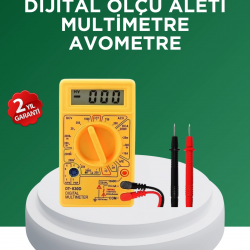 Mey İthalat® Dijital Multimetre Ölçü Aleti AC DC Ölçüm ve LCD Ekranlı