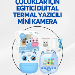 Mey İthalat® Dijital Termal Yazıcılı Mini Kamera – HD Video & Anında Fotoğraf Çıktısı
