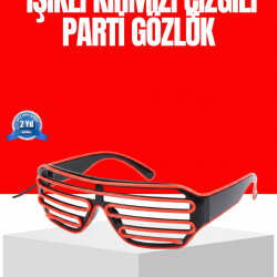 Mey İthalat® Dikkat Çeken Tasarımlı LED Işıklı Eğlence Gözlüğü