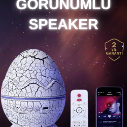 Mey İthalat® Dinozor Speaker Renk Değiştirme Projeksiyon Modu Bluetooth Hoparlör Gece Lambası