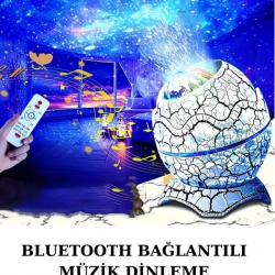 Mey İthalat® Dinozor Yumurtası Gece Masa Lambası Bluetooth Hoparlör 14 Renk Seçeneği