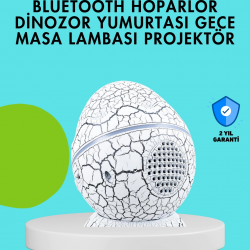 Mey İthalat® Dinozor Yumurtası Tasarımlı Gece Lambası – Müzik ve Işık Senkronizasyonlu