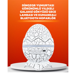 Mey İthalat® Dinozor Yumurtası Tasarımlı Projektörlü Gece Lambası