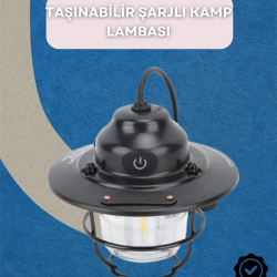 Mey İthalat® Dış Mekan İçin Şık LED Fener – 4400mAh Pil, IPX4 Su Geçirmez, Asılabilir