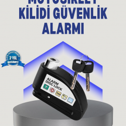 Mey İthalat® Disk Fren Kilidi Alarmlı Anti Hırsızlık Motosiklet Scooter Bisiklet
