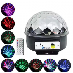 Mey İthalat® Disko Topu Renkli Işıklı Lazer Parti Bluetooth Bağlantılı Led Küre