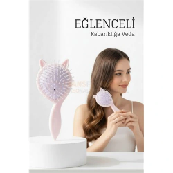 Mey İthalat® Doğal Antistatik Hava Yastıklı Saç Fırçası - Dolaşık Saç Açıcı Tarak