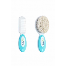 Mey İthalat®  Doğal Kıl Fırça Tarak Seti 519 Mavi