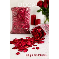 Mey İthalat® Doğal Kurutulmuş Gül Yaprakları – Dekoratif, Aromatik ve Romantik Kullanım İçin 70g Paket