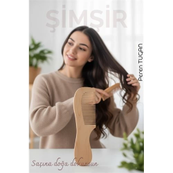 Mey İthalat® Doğal Şimşir Ahşap Tarak – 16 cm, Anti-statik, Kepek Karşıtı ve El Yapımı