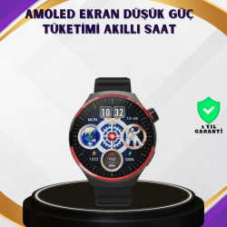 Mey İthalat® Dokunmatik Akıllı Saat Kablosuz Şarj AMOLED Ekran