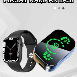 Mey İthalat® Dokunmatik Akıllı Saat Yeni Nesil Kulaklık Kampanyası ANC Özelliği Yüksek Ses Kaliteli