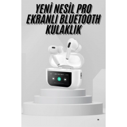 Mey İthalat® Dokunmatik Ekranlı Air Pro 2 ANC Kulaklık Kablosuz Çok Fonksiyonlu