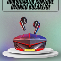 Mey İthalat® Dokunmatik Kontrol Tws Işıklı Kulakiçi Bluetooth Kulaklık Kablosuz Oyuncu Kulaklığı