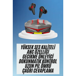 Mey İthalat® Dokunmatik Kontrol Tws Işıklı Kulakiçi Bluetooth Kulaklık Kablosuz Oyuncu Kulaklığı