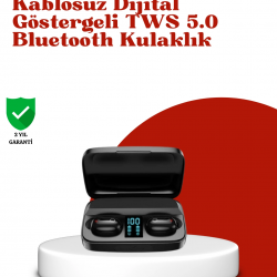 Mey İthalat® Dokunmatik Kontrollü ABS Malzemeli Bluetooth Kulaklık + Yüksek Kapasiteli Kutu