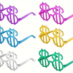 Mey İthalat® Dolar Şekilli Metalize Parti Gözlüğü 6 Adet