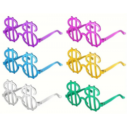 Mey İthalat® Dolar Şekilli Metalize Parti Gözlüğü 6 Adet