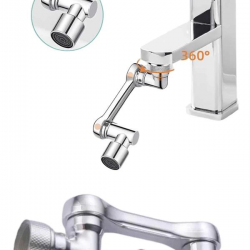 Mey İthalat® Dönebilen Musluk Başlığı Akrobat Mutfak Banyo Musluk Ucu Başlığı Oynar Başlıklı