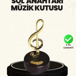 Mey İthalat® Dönen Sol Anahtarı Figürlü Müzik Kutusu Şık Hediyelik Dekor