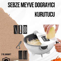Mey İthalat® Döner Mekanizmalı Rende Bıçaklı Sebze Dilimleyici Seti