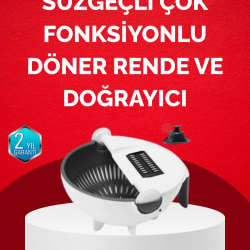 Mey İthalat® Döner Mekanizmalı Sebze Doğrayıcı Hazneli Rende