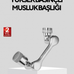 Mey İthalat® Döner Musluk Başlığı Çok Açılı Robotik Kol Su Tasarruflu