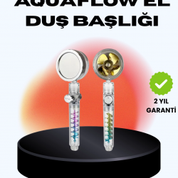 Mey İthalat® Döner Pervaneli El Duşu Başlığı – Su Tasarruflu, Basınç Artırıcı, Yağmur Etkili