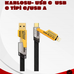 Mey İthalat® Dönüştürülebilir 4 Başlıklı Hızlı Şarj Kablosu – 1.2m, 65W, Dayanıklı ve Esnek Tasarım