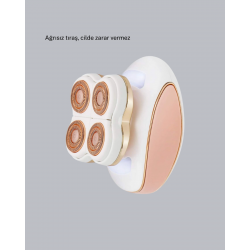 Mey İthalat® Dört Kesici Başlıklı Vücut Tıraş Cihazı Ağrısız Kullanım