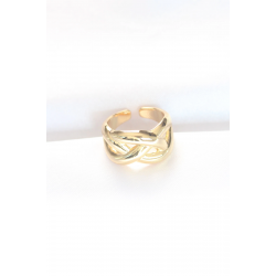 Mey İthalat® Düğüm Model Gold Renk Ayarlanabilir Yüzük