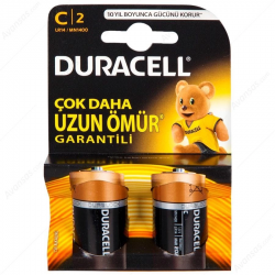 Mey İthalat® Duracell Alkalin C Orta Boy Pil 2'li Paket