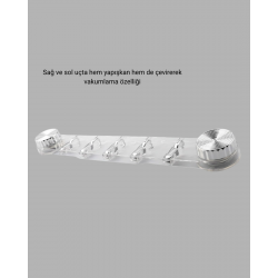 Mey İthalat® Duvar Tipi Vakumlu Askılık Şeffaf Orta Tasarımlı