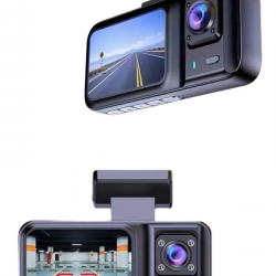 Mey İthalat® DVR Araç İçi Kamera Ön ve İç Kamera 2 İnç Ekranlı Çift Kamera