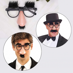 Mey İthalat® Eğlenceli Kılık Değiştirme Kaş Bıyık Mizah Gözlüğü 9x13 cm