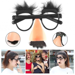Mey İthalat® Eğlenceli Kılık Değiştirme Kaş Bıyık Mizah Gözlüğü 9x13 cm
