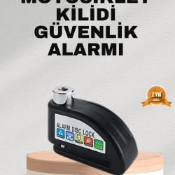 Mey İthalat® Ekonomik Alarm Disk Kilidi Motosiklet Scooter Bisiklet Güvenlik
