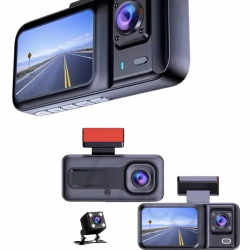 Mey İthalat® Ekranlı Sürüş Kaydedici DVR Ön ve Arka Kameralı Full HD Çözünürlüklü