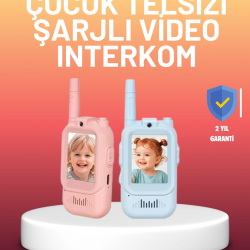 Mey İthalat® Ekranlı Walkie Talkie Oyuncağı Ses ve Görüntü Destekli