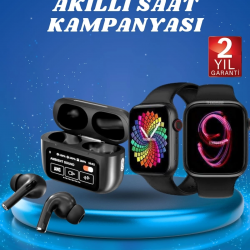 Mey İthalat® Ekranlı Yeni Nesil Pro Kulaklık ve Akıllı Saat Kampanyası Kulak İçi Mikrofonlu