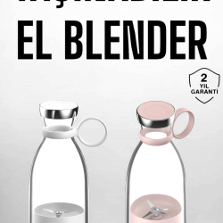 Mey İthalat® El Blender Taşınabilir Meyve Blender Şarj Edilebilir Taşınabilir Blender Elektrikli