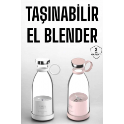 Mey İthalat® El Blender Taşınabilir Meyve Blender Şarj Edilebilir Taşınabilir Blender Elektrikli