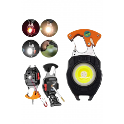 Mey İthalat® El Feneri LED Anahtarlık Çok Fonksiyonlu Mini Çakmak Özellikli