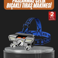 Mey İthalat® El Feneri Süper Kafa Lambası 4 Modlu 5 Led Kafa Feneri