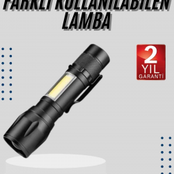 Mey İthalat® EL Feneri Uzun Menzilli Usb Şarj Edilebilir Kamp Lambası