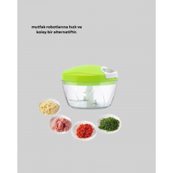 Mey İthalat® El Tipi Yiyecek Kıyıcı Üç Bıçaklı Pratik Doğrayıcı