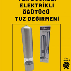 Mey İthalat® Elektrikli Baharat Öğütme Cihazı Ergonomik Şeffaf Gövde